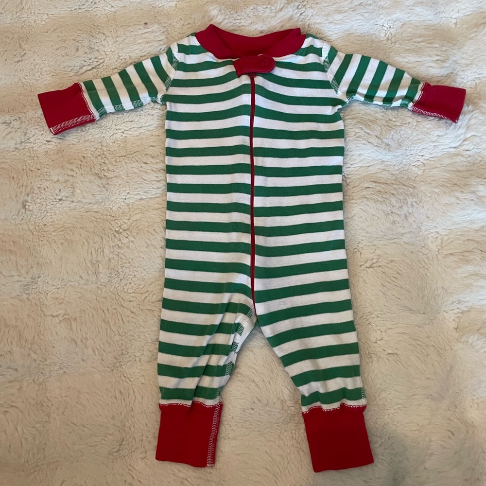 Hanna Andersson Festive/Christmas Striped Kids Footie